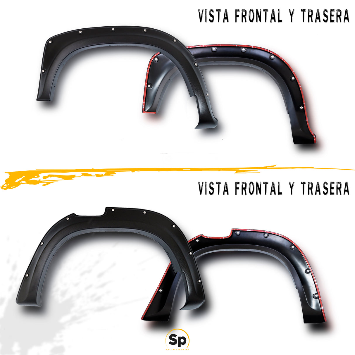 CANTONERAS CON REMACHES PARA MITSUBISHI L200 2019-2021 ABS (4 PIEZAS)