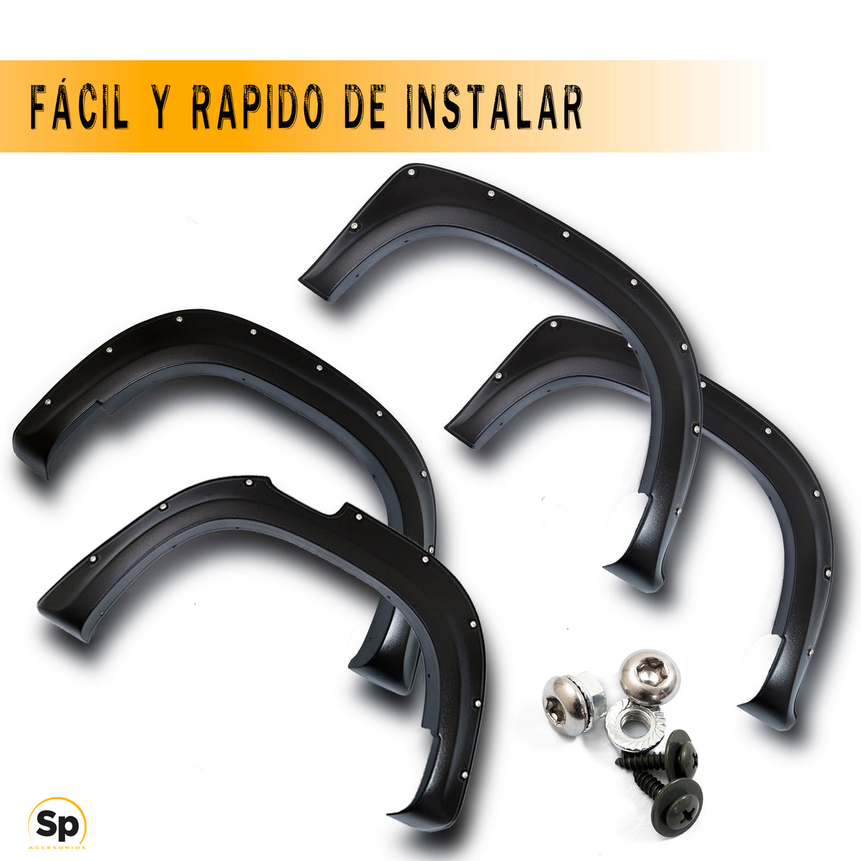 CANTONERAS CON REMACHES PARA MITSUBISHI L200 2019-2021 ABS (4 PIEZAS)