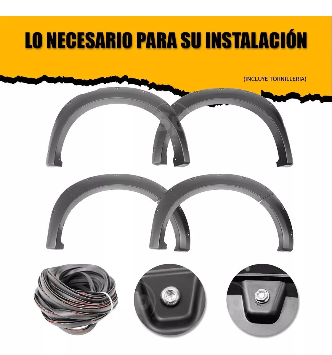 CANTONERAS ABS TIPO REMACHE PARA NUEVA FORD RANGER 2023+