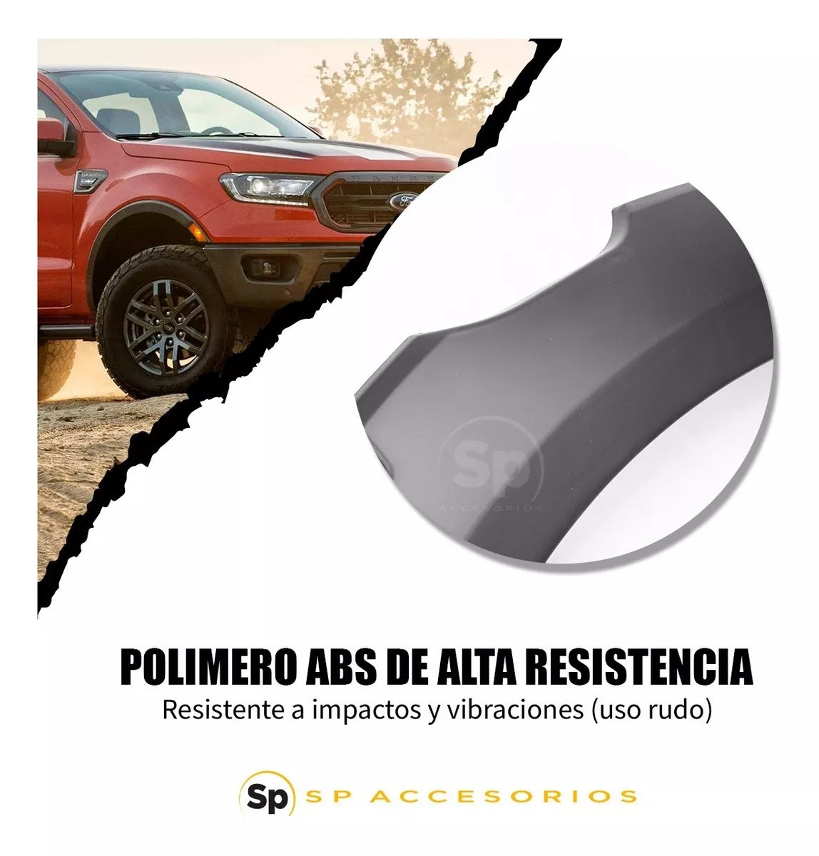 CANTONERAS ABS TIPO REMACHE PARA NUEVA FORD RANGER 2023+