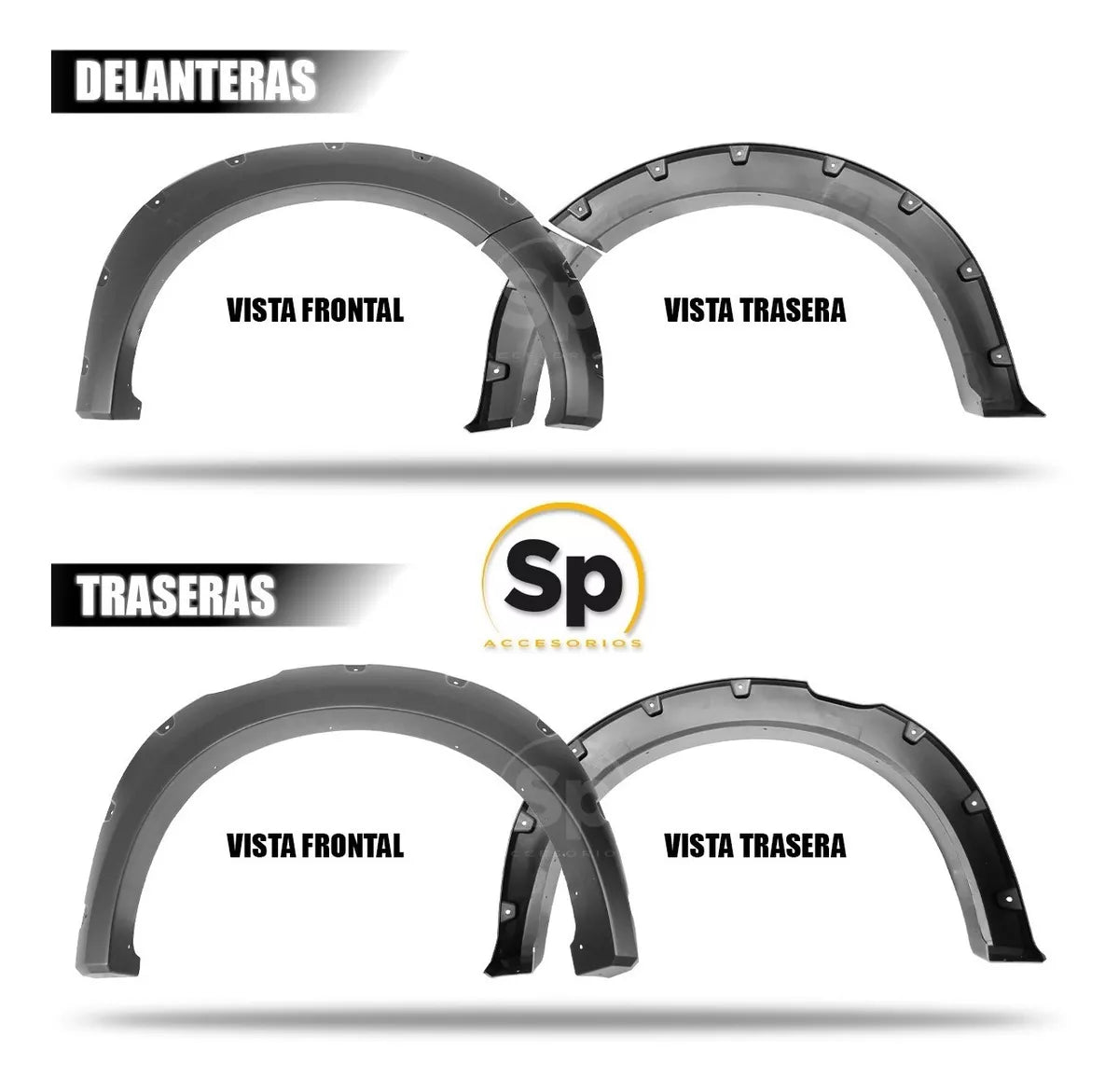 CANTONERAS ABS TIPO REMACHE PARA NUEVA FORD RANGER 2023+