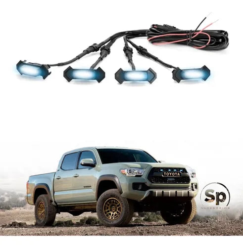 KIT 4 LUCES LED PARA PARRILLA TOYOTA TACOMA 2016 A 2020