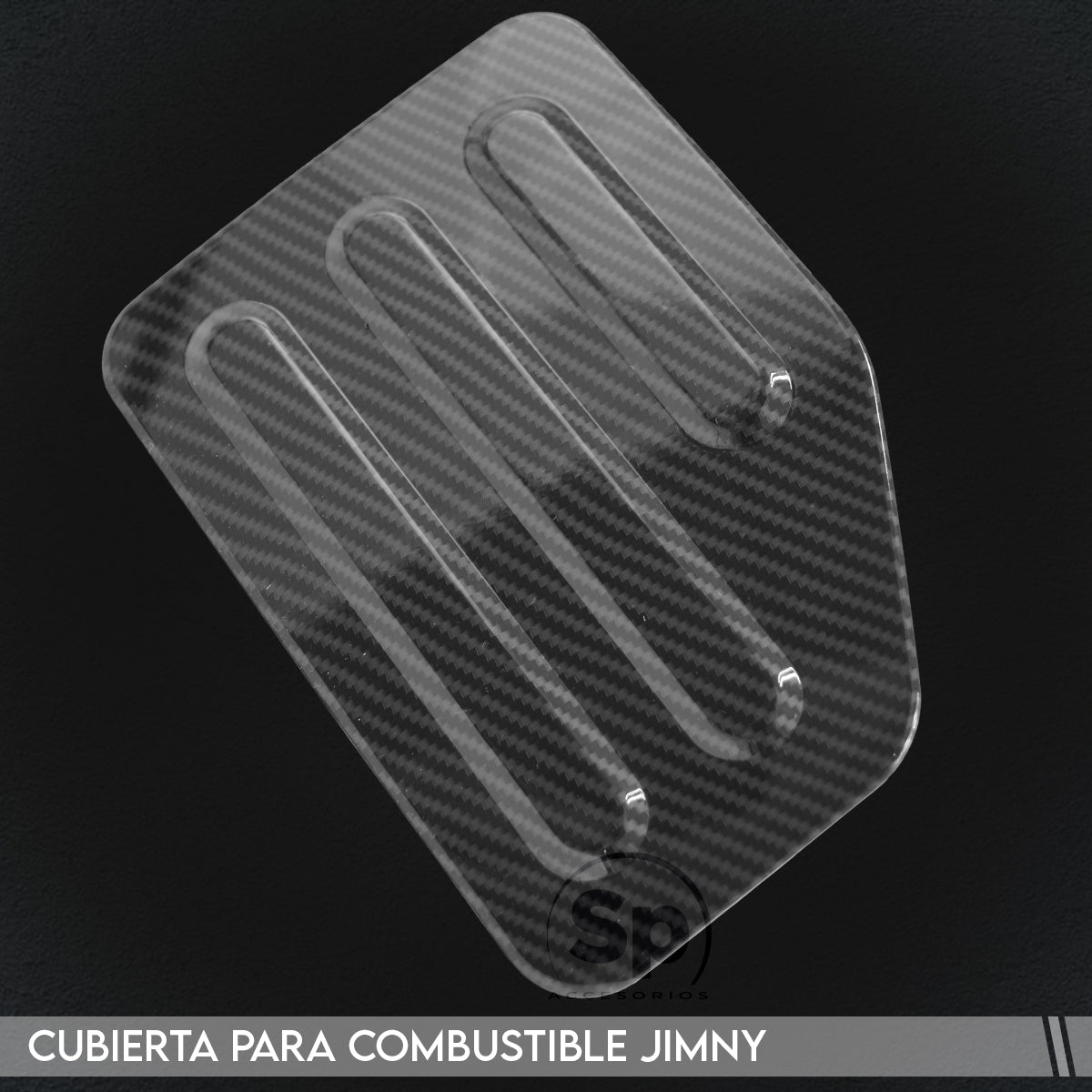 MOLDURA TAPA GASOLINA TIPO FIBRA CARBONO PARA SUZUKI JIMNY 2021 - 2024