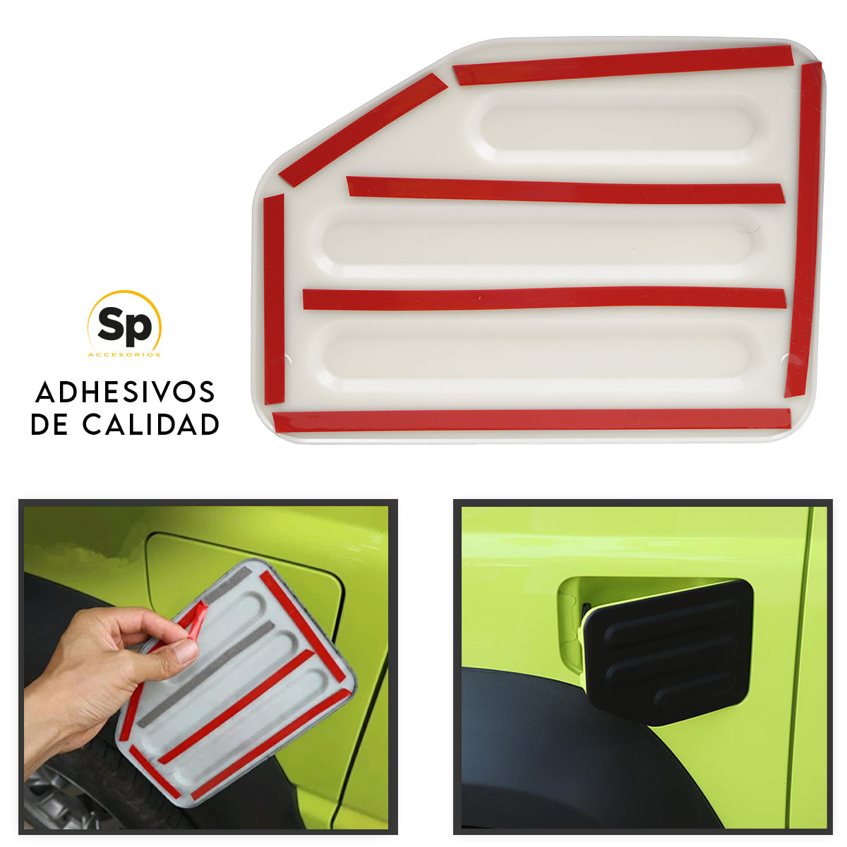 MOLDURA TAPA GASOLINA PLATA PARA SUZUKI JIMNY 2021 - 2024