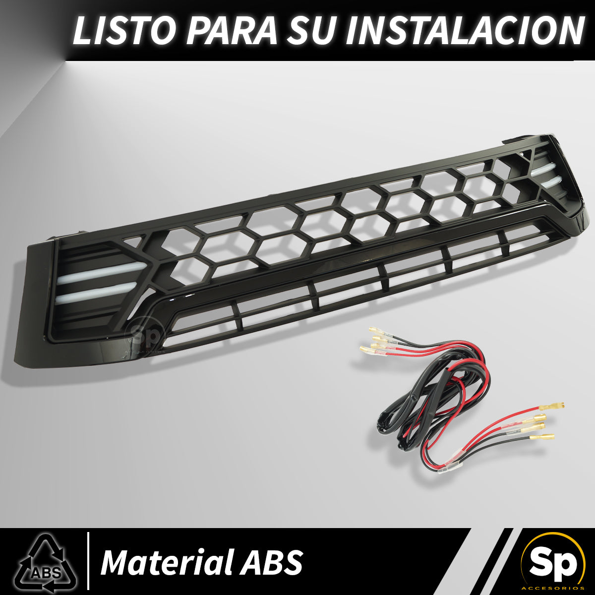 PARRILLA LED RAPTOR COLOR NEGRO PARA TOYOTA HILUX REVO 2016 - 2019
