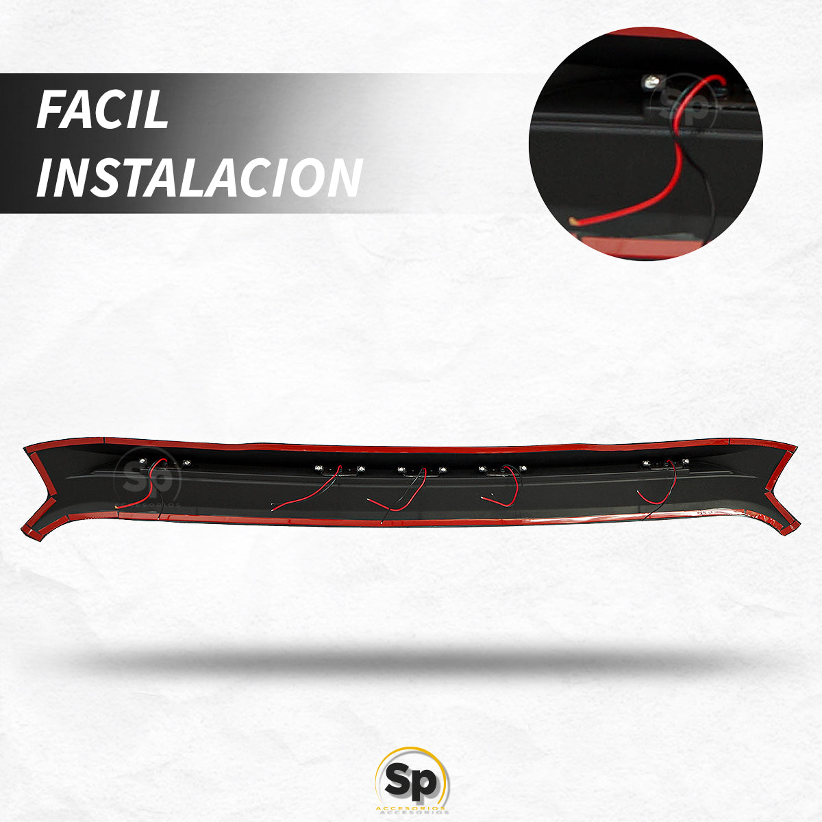 DEFLECTOR FRONTAL LUZ LED PARA JEEP WRANGLER JL 2018 - 2024