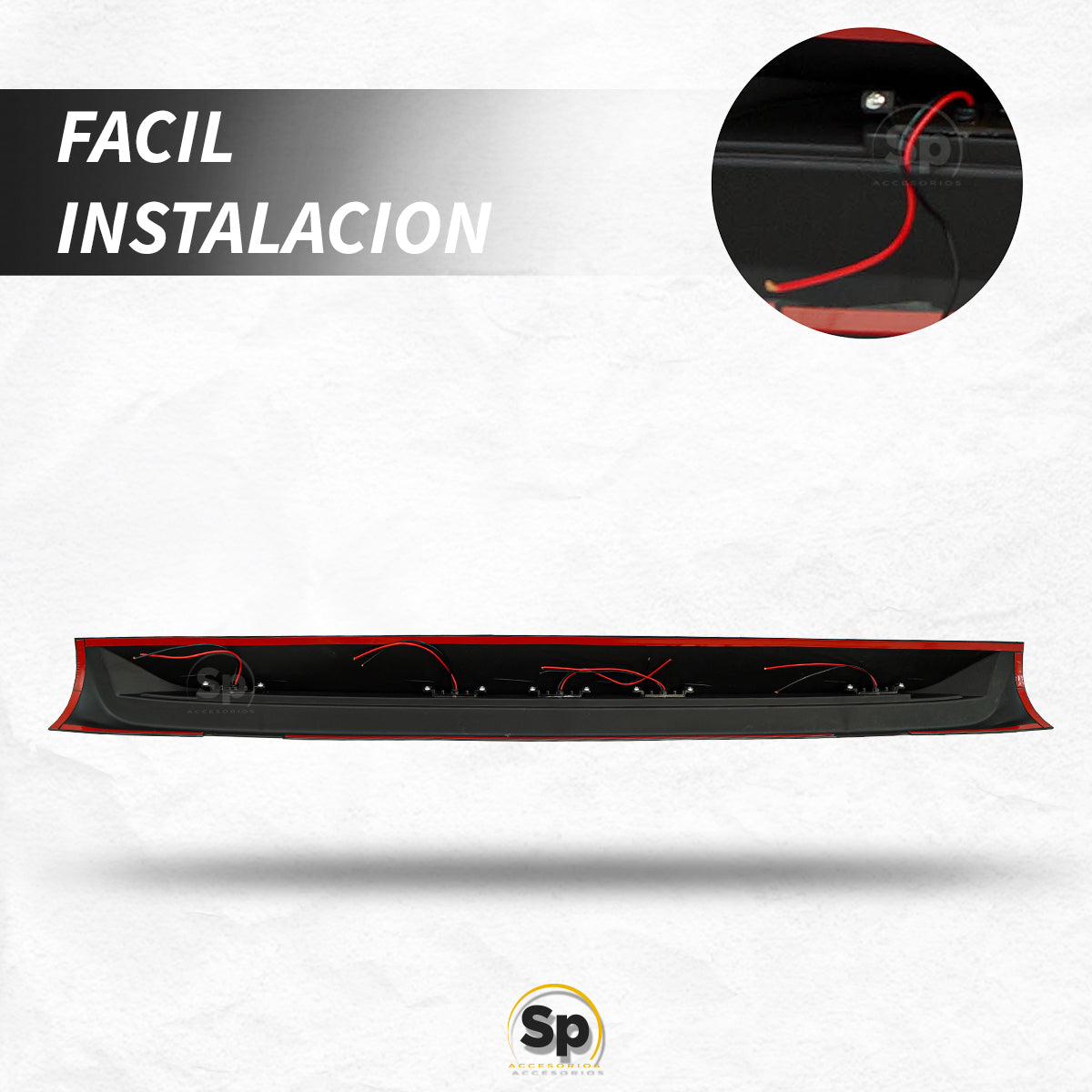 DEFLECTOR TRASERO CON LUZ LED PARA JEEP WRANGLER JL 2018 - 2024