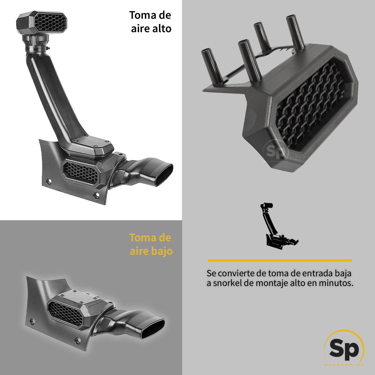 SNORKEL AMFIB DE RUGGED RIDGE PARA JEEP WRANGLER JL 2018 A 2024