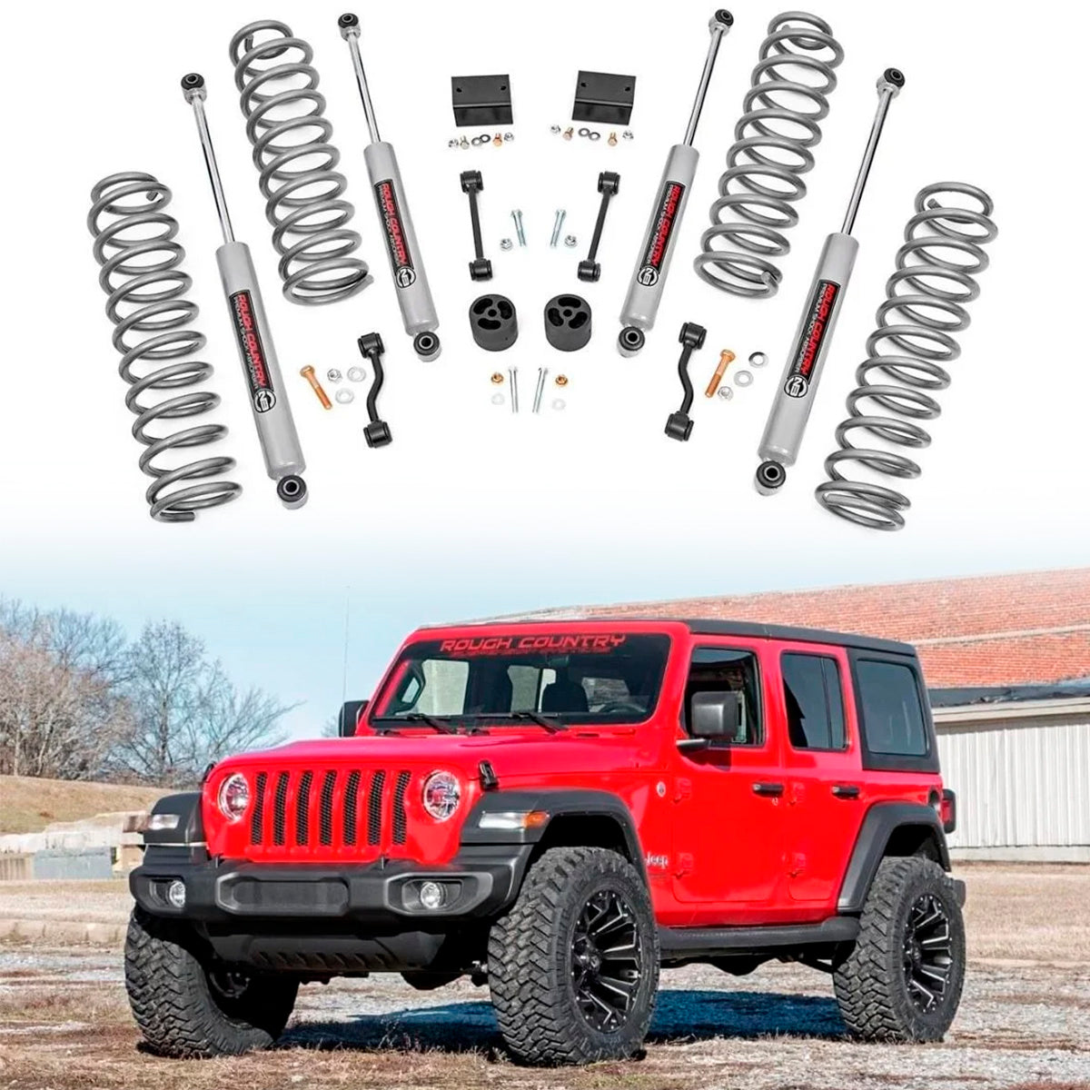 KIT DE ELEVACIÓN 2.5IN ROUGH COUNTRY PARA JEEP WRANGLER JL 2018 - 2023