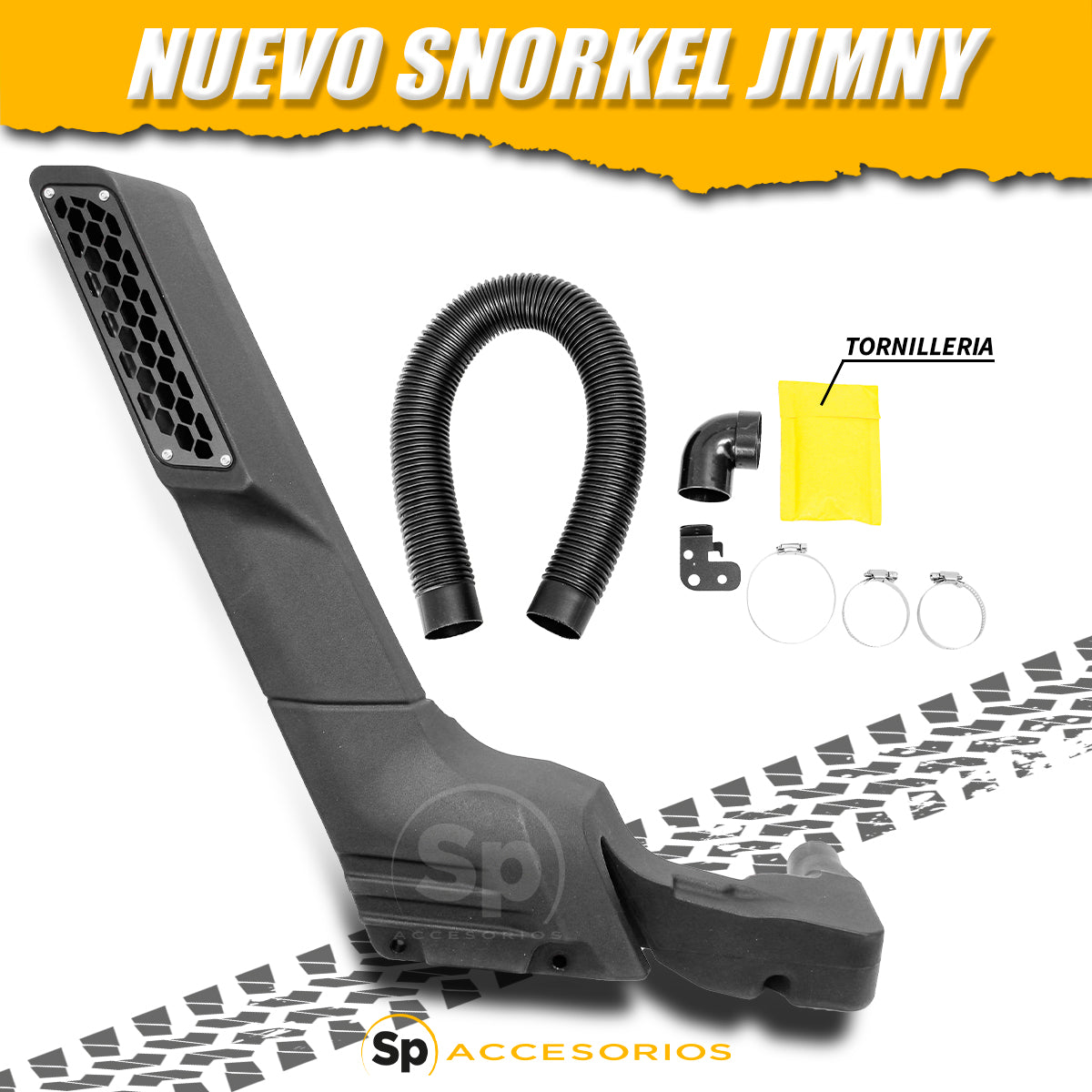 SNORKEL OFF ROAD 4x4 SUZUKI JIMNY 2021+ SIN PERFORAR CORTAR