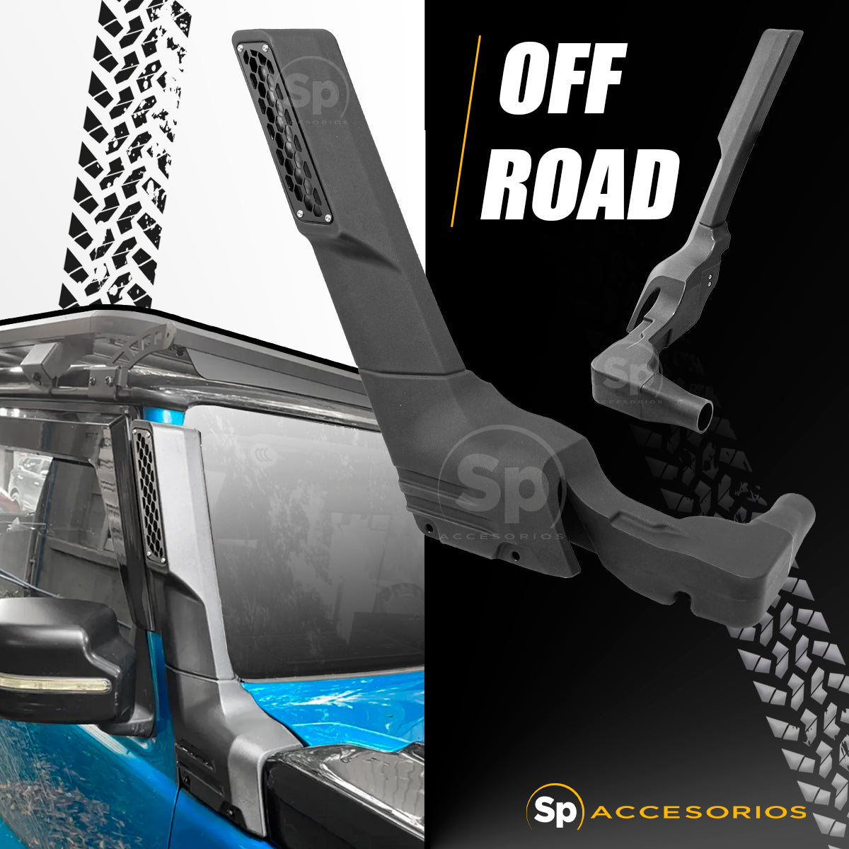 SNORKEL OFF ROAD 4x4 SUZUKI JIMNY 2021+ SIN PERFORAR CORTAR