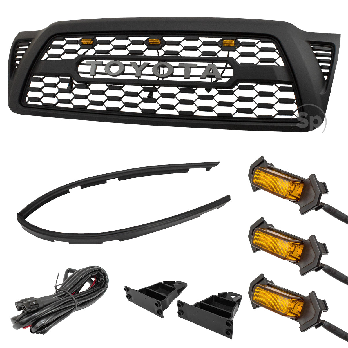 PARRILLA TRD PARA TOYOTA TACOMA 2005-2011 CON LED AMBAR