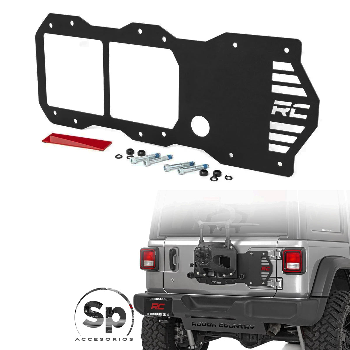 PORTA LLANTA PUERTA TRASERA JEEP WRANGLER JL 2018 - 2024