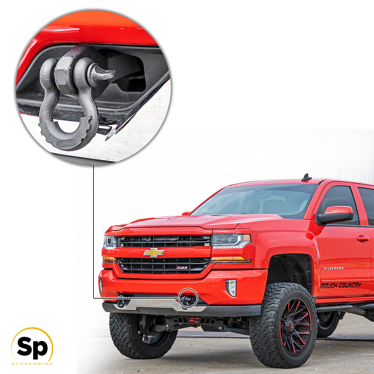 SOPORTES DE GANCHO DE REMOLQUE CHEVY SILVERADO 1500 2019 A 2021