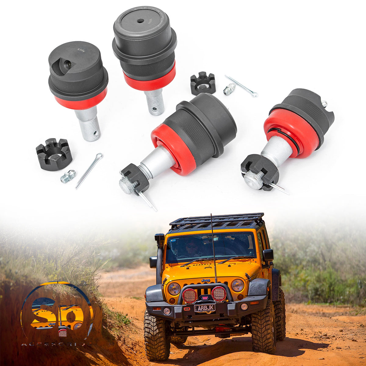 ROTULAS REFORZADAS ROUGH COUNTRY 4X4 PARA JEEP WRANGLER JK 2007 A 2018