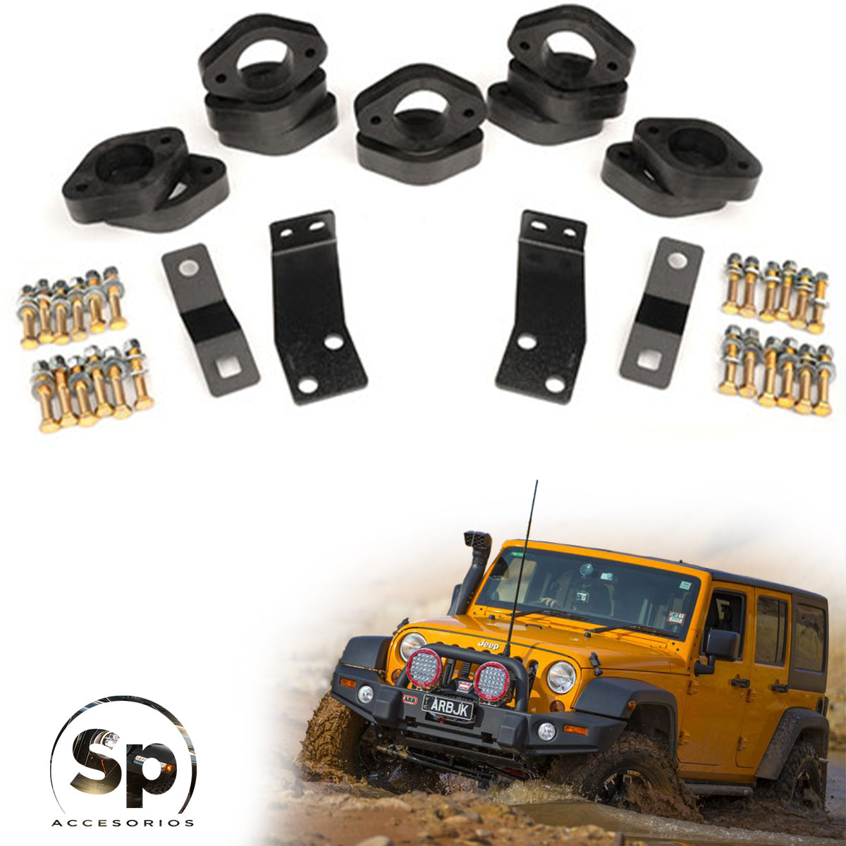 KIT DE ELEVACIÓN DE 1,25 PULG JEEP WRANGLER JK 4WD 2WD
