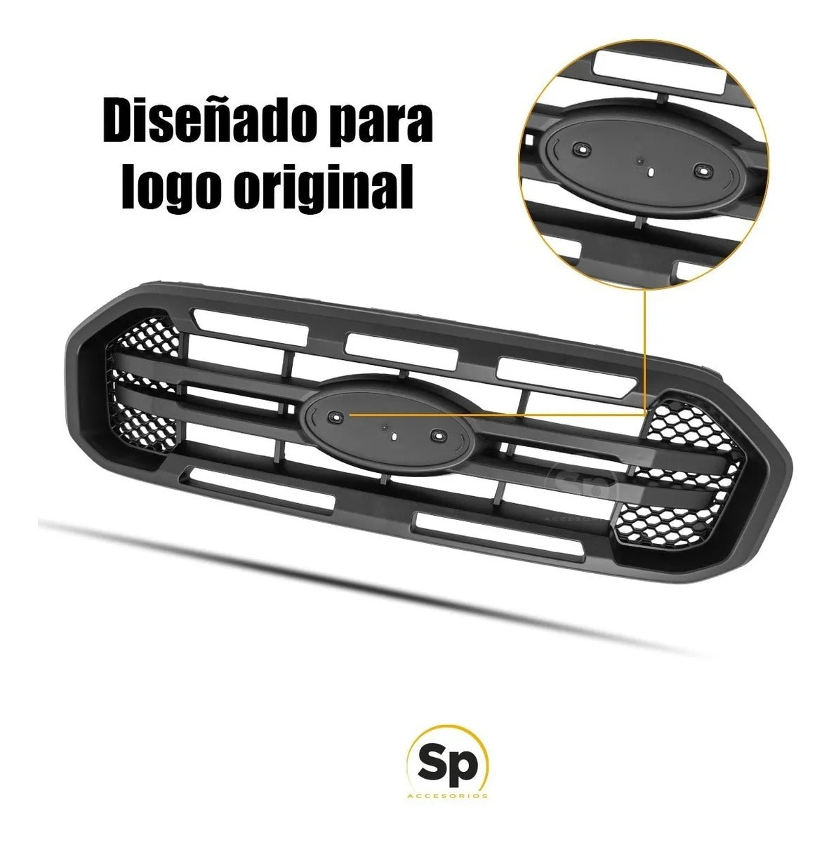 PARRILLA FRONTAL PARA FORD RANGER 2017 A 2020 TIPO RAPTOR COMPLETA