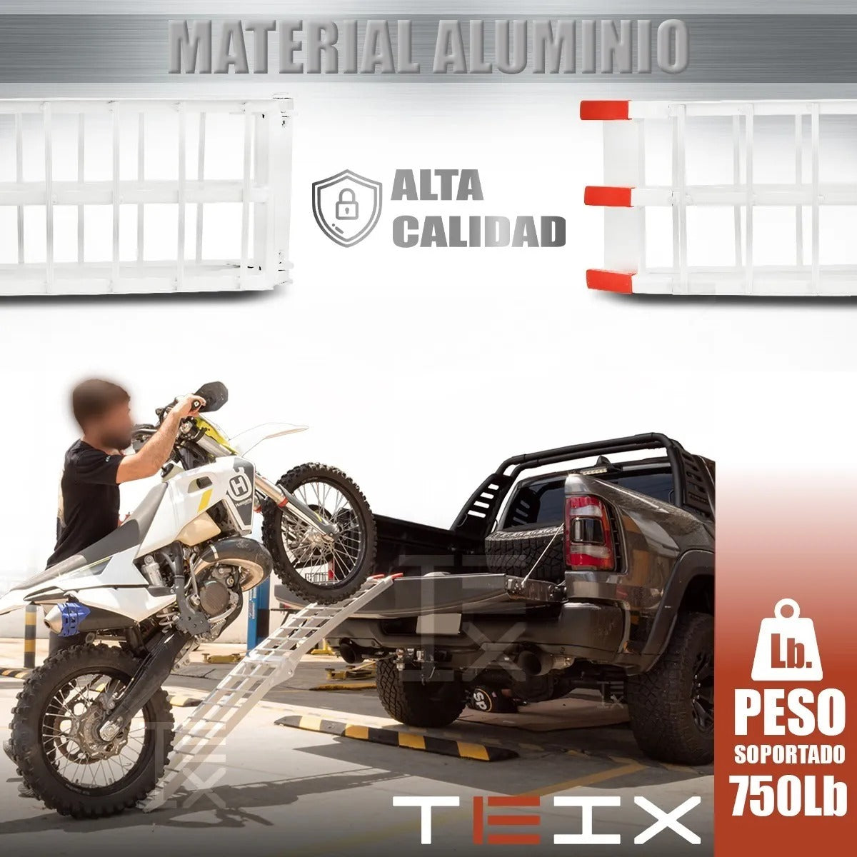 RAMPA MOTO ALUMINIO TEIX MOTOCICLETA MOTO PICK UP