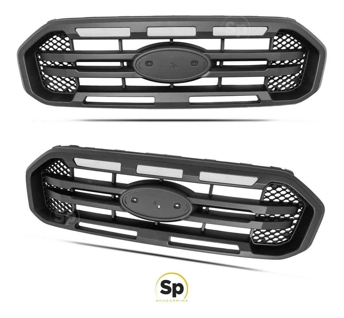 PARRILLA FRONTAL PARA FORD RANGER 2017 A 2020 TIPO RAPTOR COMPLETA