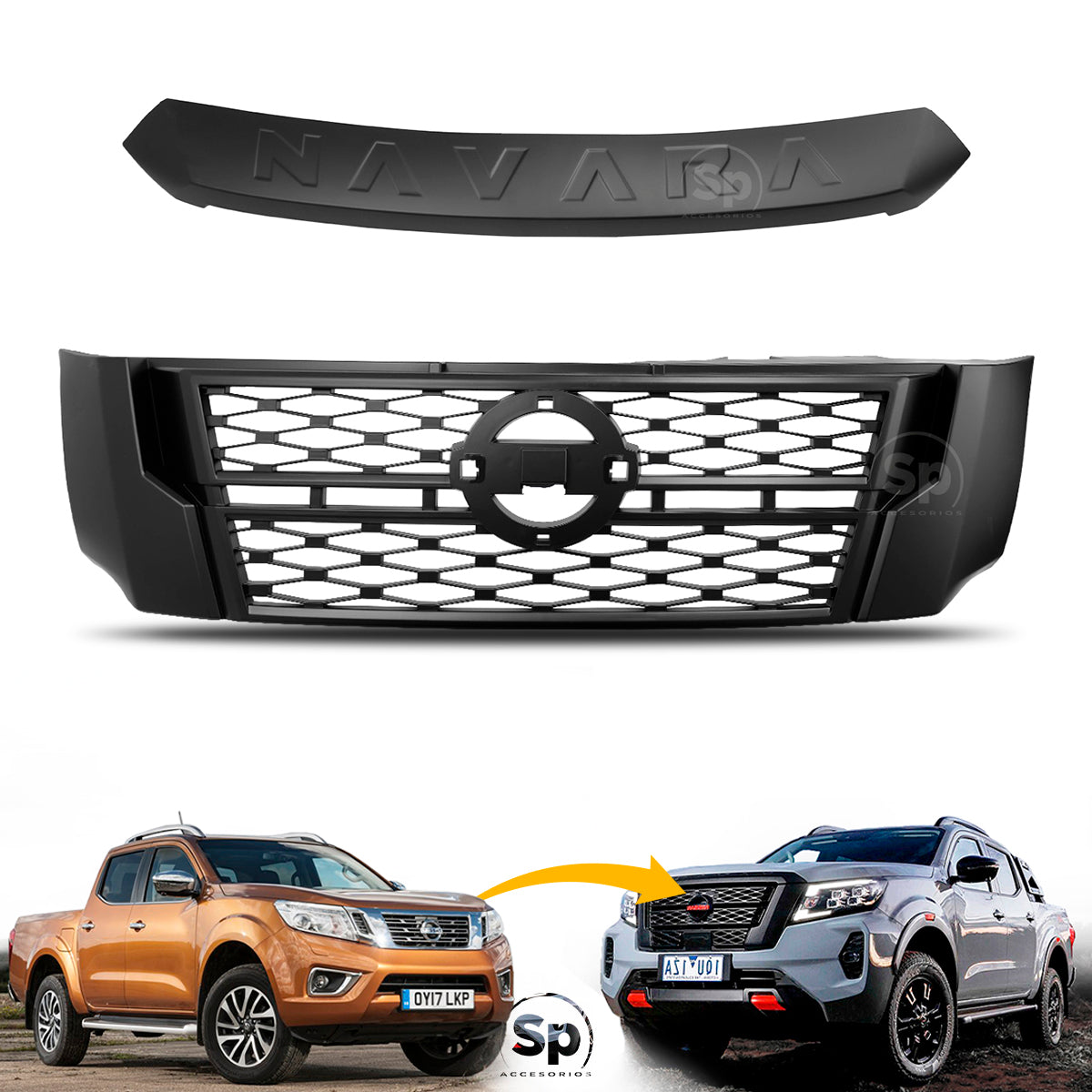 PARRILLA CONVERSION A FRONTIER 2021+ PARA NISSAN NP300 FRONTIER 2016-2020