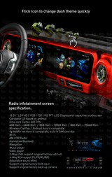 Pantalla Dashboard Digital Carobotor JEEP WRANGLER JL-JT 4XE LHD 2018-2023/ 2025 (NARANJA)