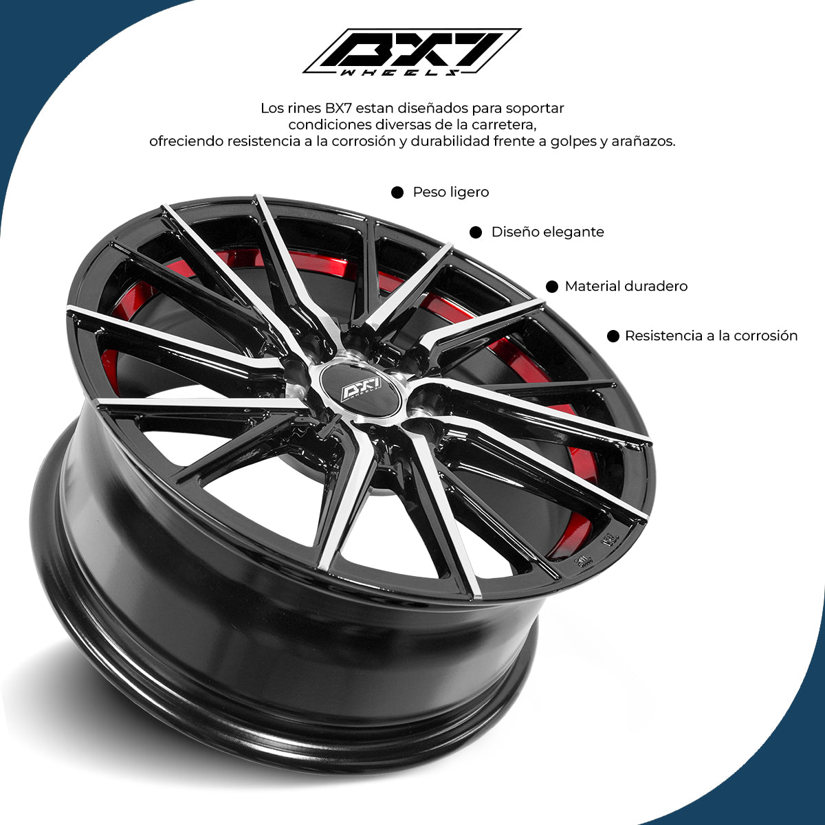 RINES BX7 FW5 15 4X100X108/ ET 35/ CB 73.1/ NEGRO MB+IRL