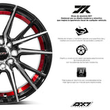 RINES BX7 FW5 15 4X100X108/ ET 35/ CB 73.1/ NEGRO MB+IRL