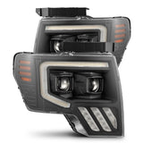 FAROS DELANTEROS ALPHAREX BLACK PRO SERIES FORD F150 09-14