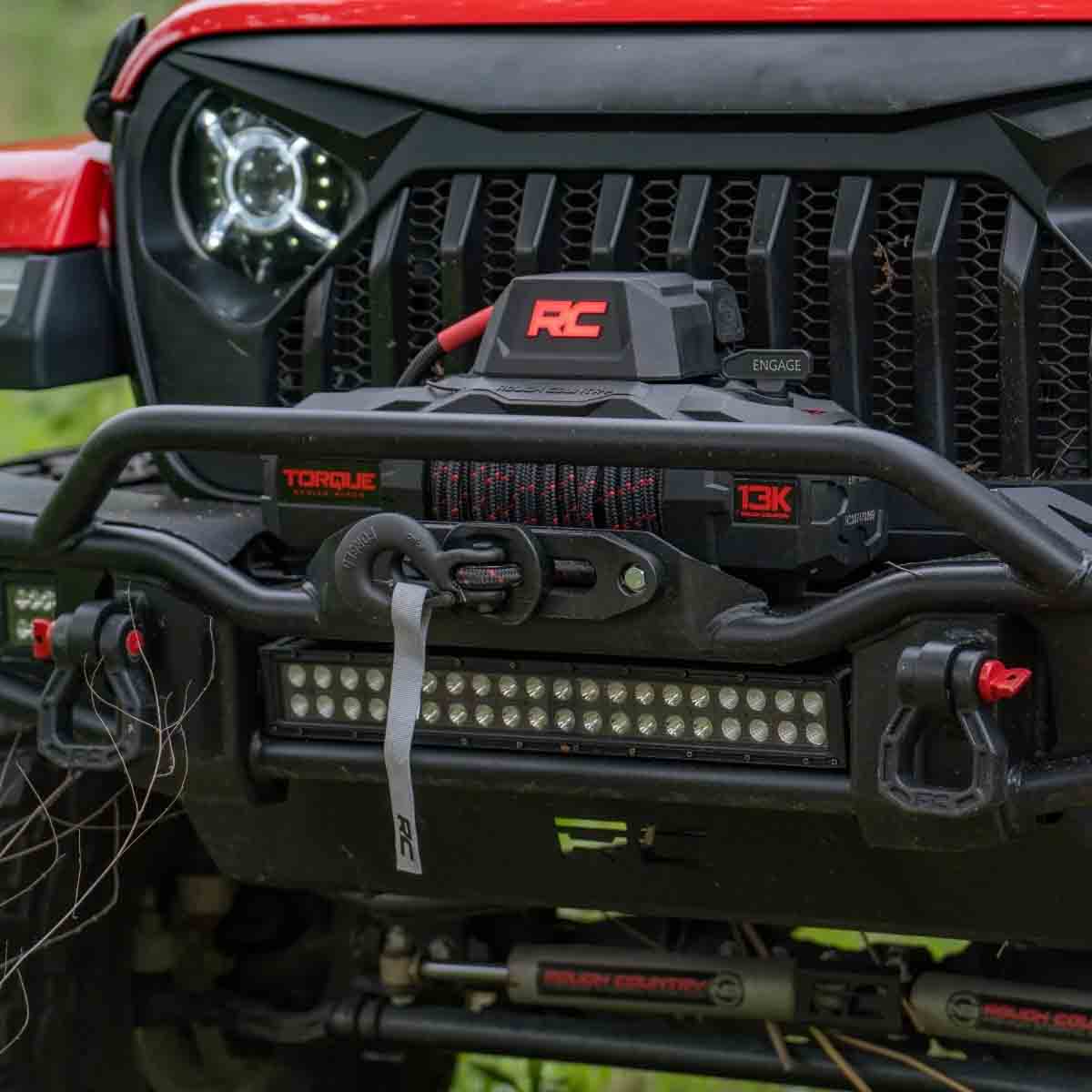 WINCH DE TORSIÓN DE 13000 LIBRAS ROUGH COUNTRY CUERDA SINTÉTICA