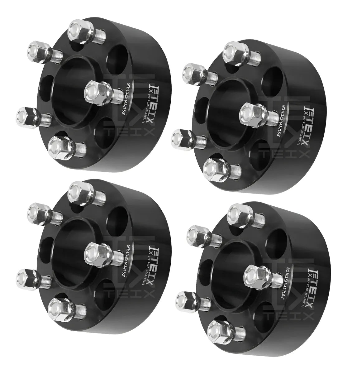 KIT ESPACIADORES PARA Ford Ranger 84-2011/ Ford Explorer 90-2010/ Ford Explorer Sport Track 2001-2010/ Jeep Cherokee XJ 84-2001/ Jeep Wangler YJ 87-95/ Jeep Wangler TJ 97-2006/ Dodge Nitro 2007-2012/ 2"  5/114.3 LLANTA CB 71.5MM 1/2"X20