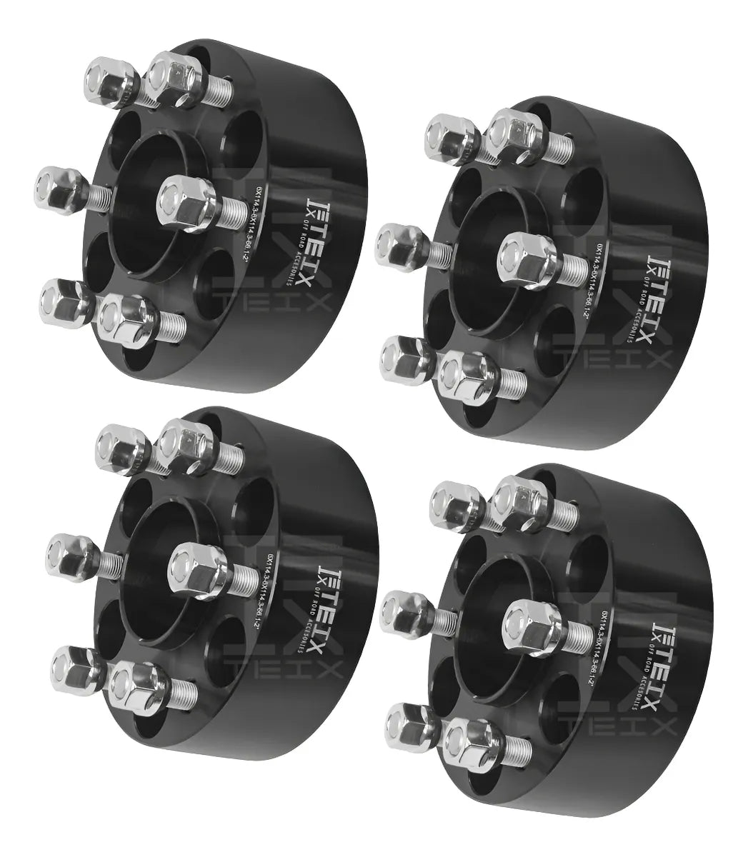 KIT ESPACIADORES 2" 6/114 LLANTA CB66.1 12X1.5 PARA NISSAN NP300 FRONTIER 2016-2023