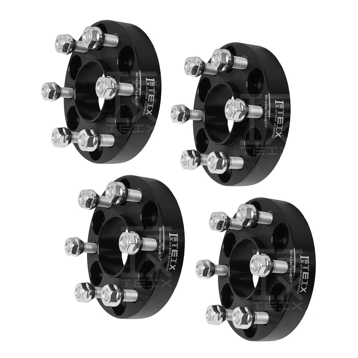 KIT ESPACIADORES 1" 6X114 LLANTA  PARA NISSAN NP300 FRONTIER 2016 - 2022  CB66.1MM 12X1.25