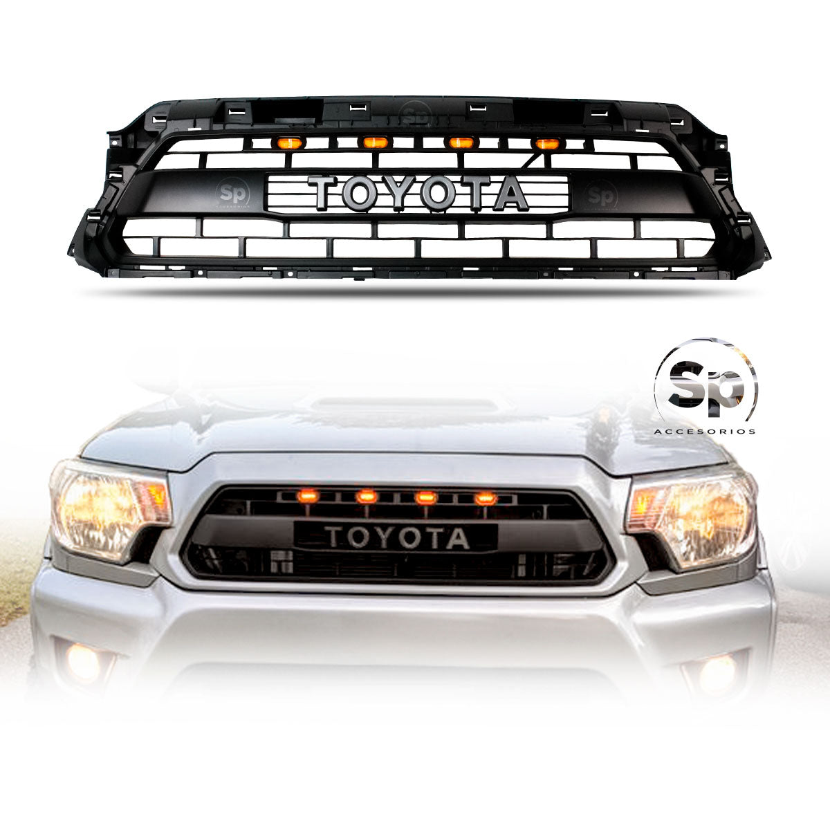 PARRILLA TRD PARA TOYOTA TACOMA 2012-2015 CON LED AMBAR