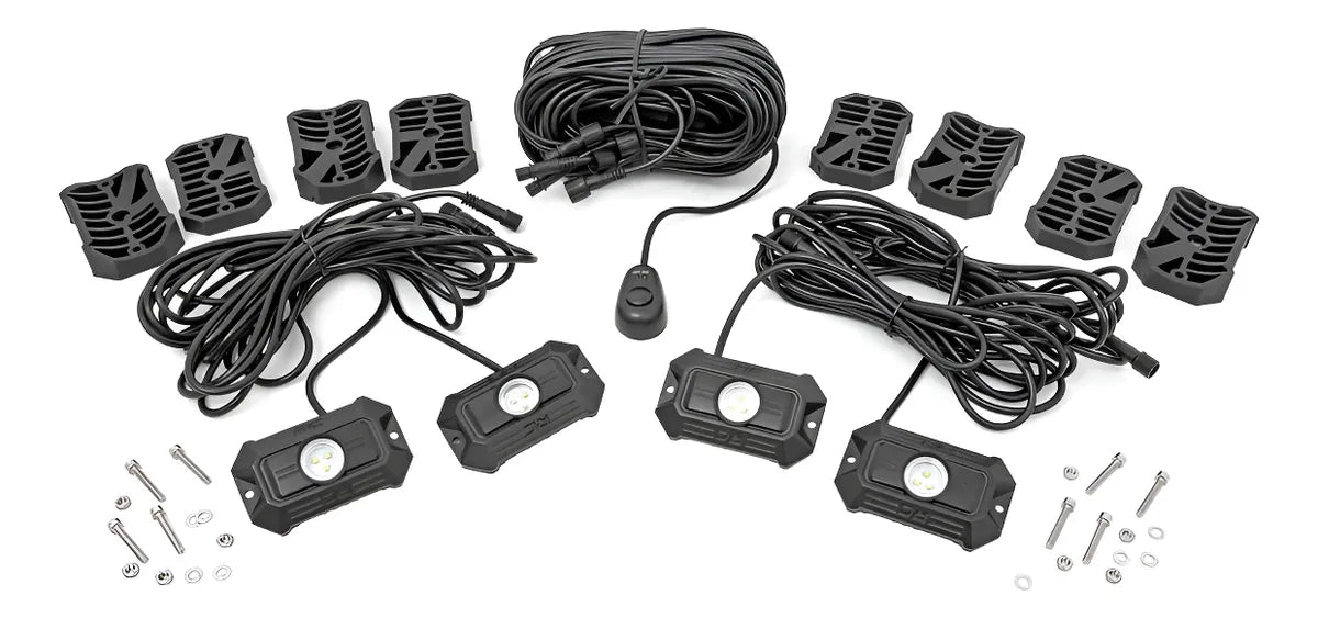 Set De Iluminación Led Para Rocas Rough Country De 4pz
