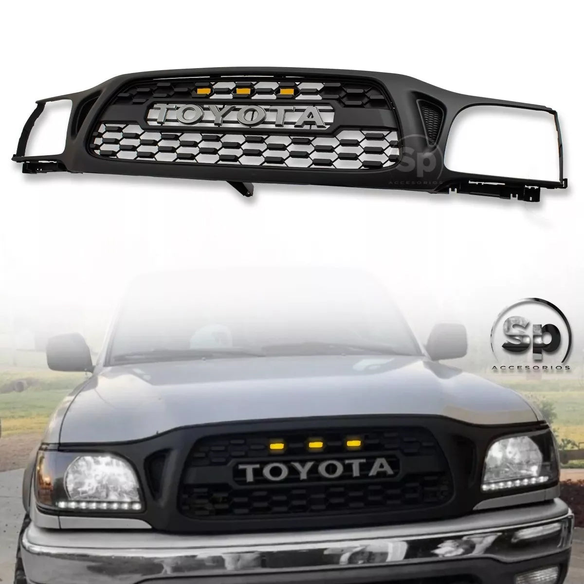 PARRILLA LED NEGRA PARA TOYOTA TACOMA 2001 - 2004