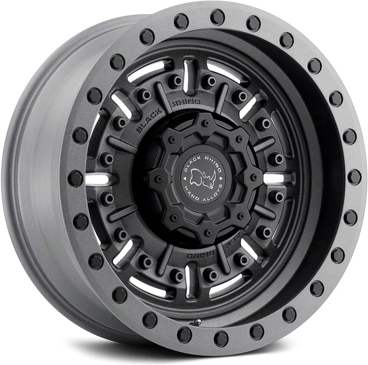 Rines Black Rhino Abrams 17x9.5 5/127 Jeep Jk Gladiator Gris