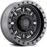 Rines Black Rhino Abrams 17x9.5 5/127 Jeep Jk Gladiator Gris
