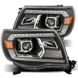 Faros delanteros LED con proyector, color negro, para Toyota Tacoma Serie LUXX 05-11