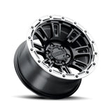 RINES RACELINE COMPASS 17X8.5 6X139.7 ET0 SATIN BLACK W/ SILVER RING