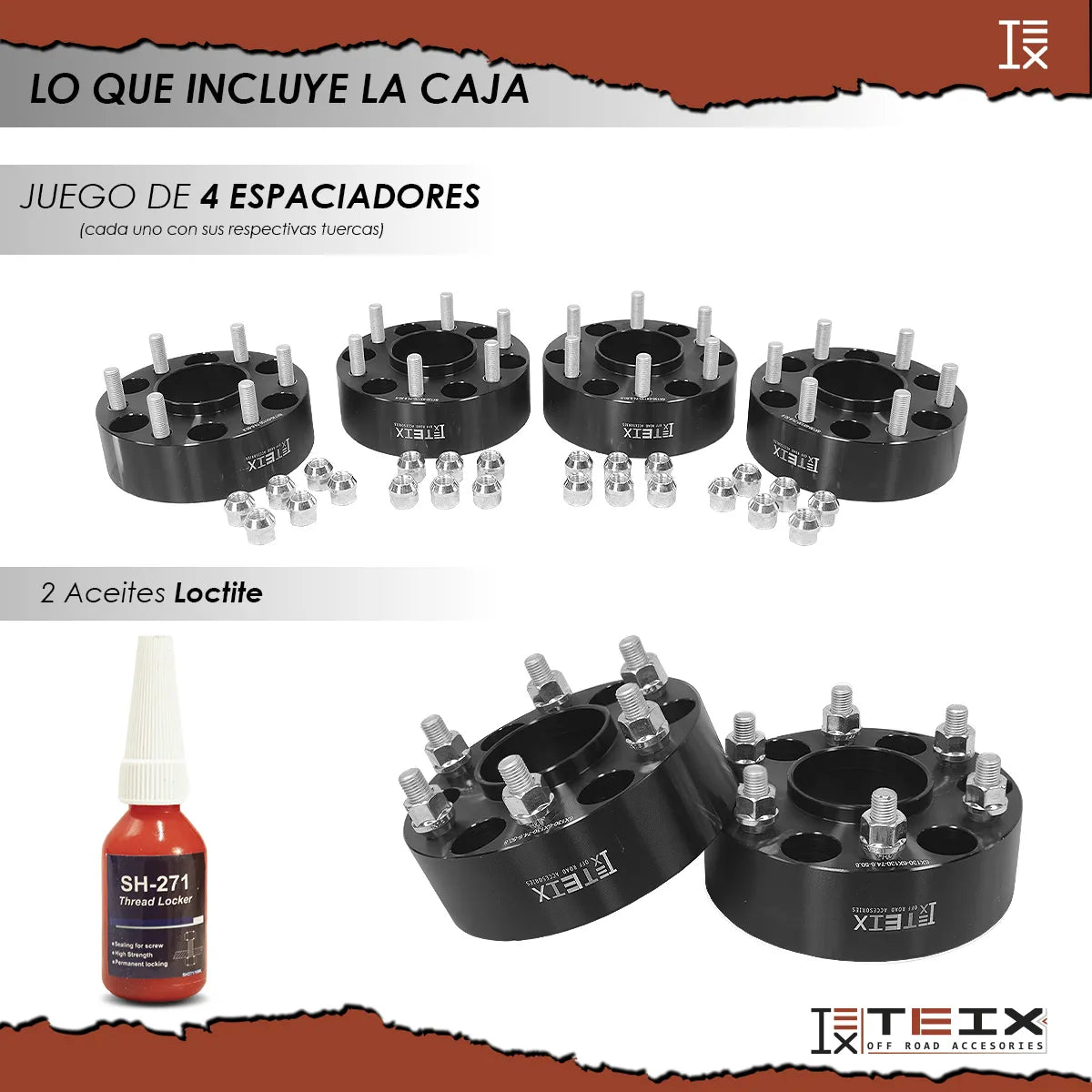 Separadores 2in De Rin 6x130 Para Chevrolet S10 Max Directos
