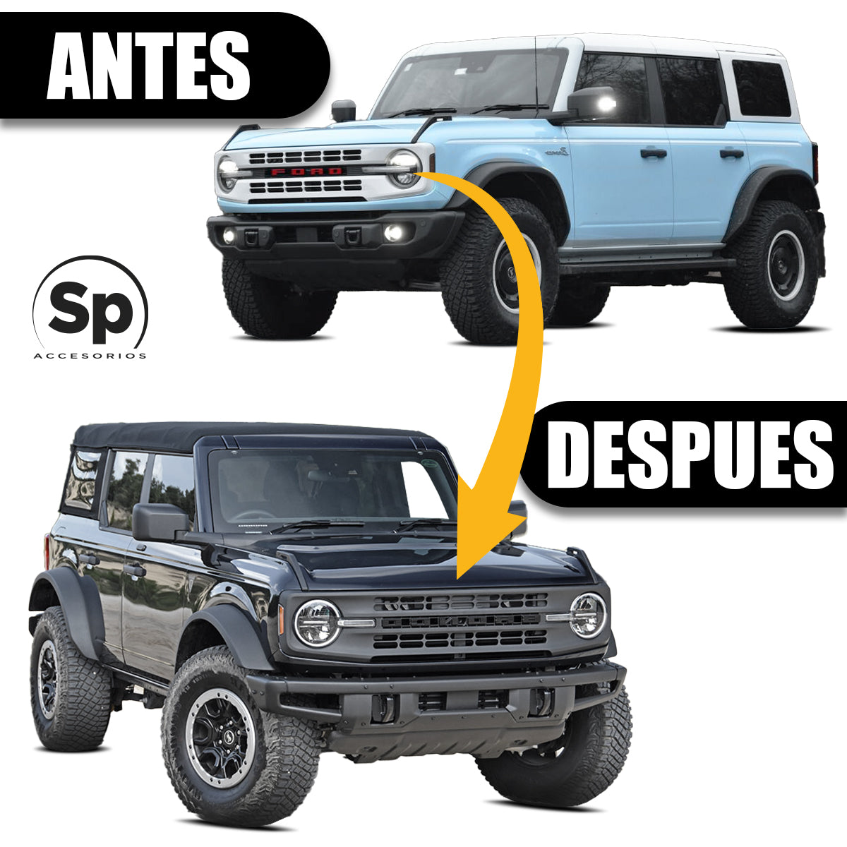 CANTONERAS TIPO SASQUATCH PARA FORD BRONCO 2021+