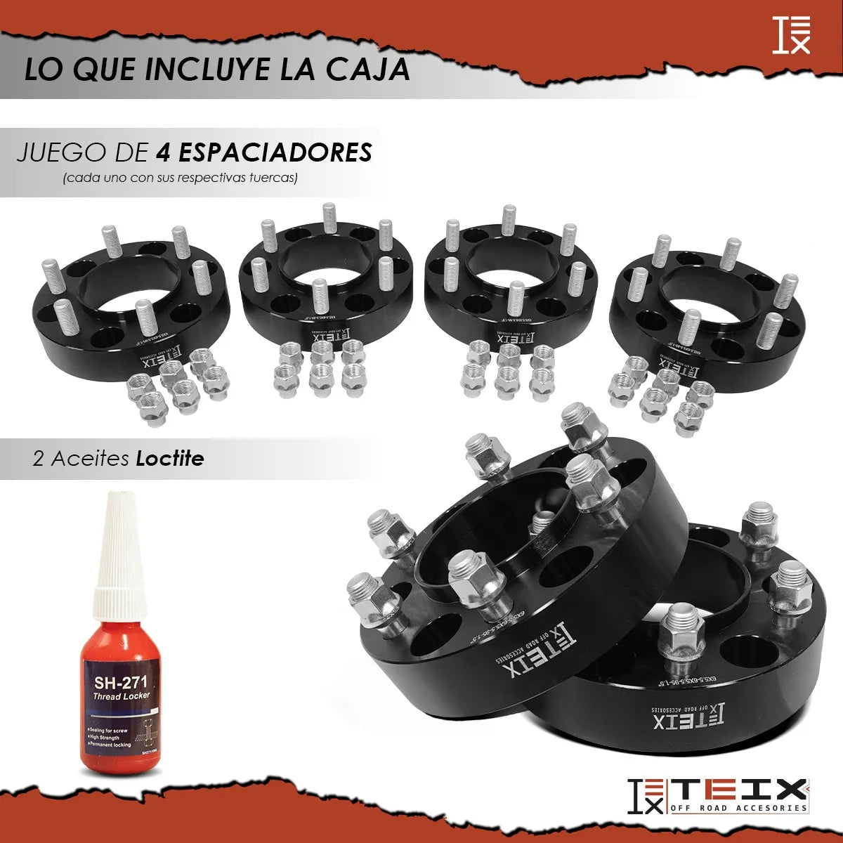 Kit Espaciadores Toyota Tundra 2025+ 6/139 1.5 Trd Off Road (CENTRO)