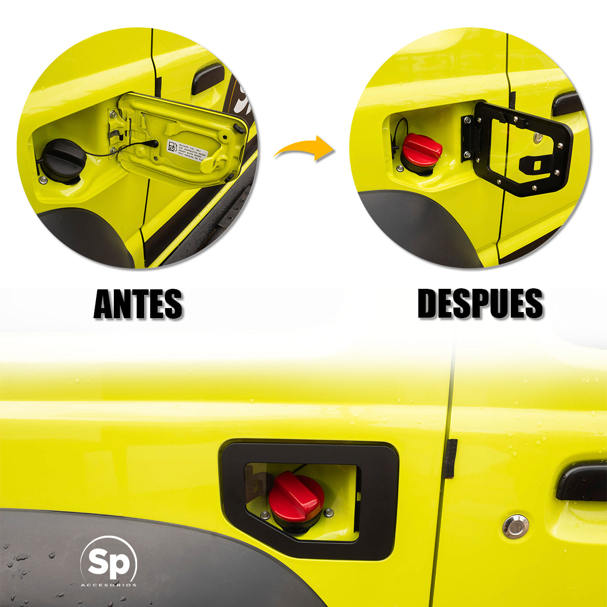 TAPA DE GASOLINA TRANSPARENTE PARA SUZUKI JIMNY 2020 - 2023