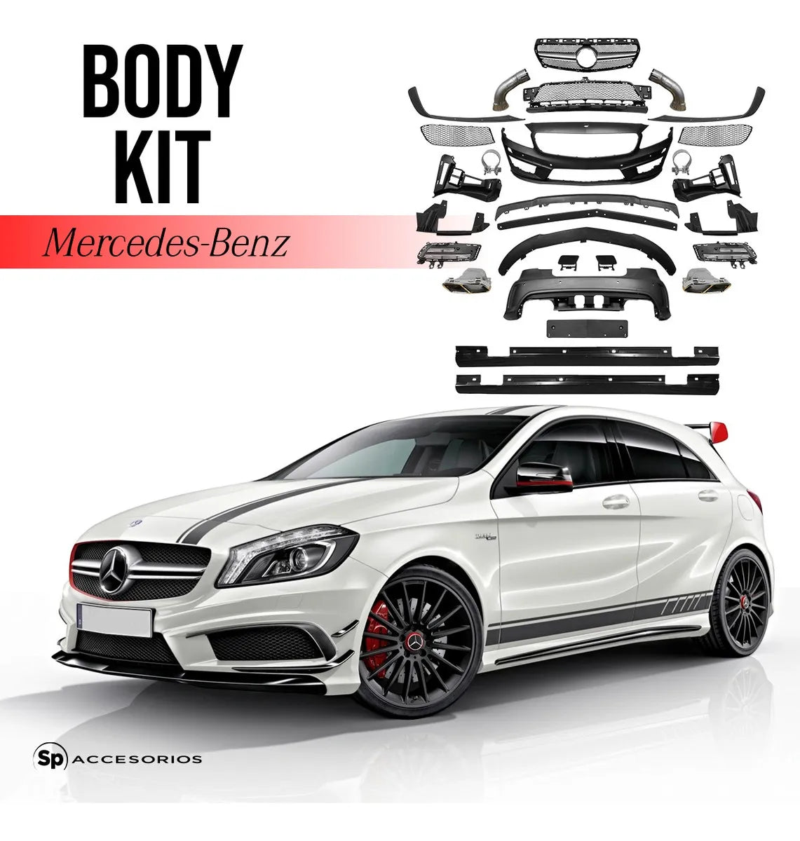 Body Kit Completo De Class A - A45 Estético Para Amg 2k13-15