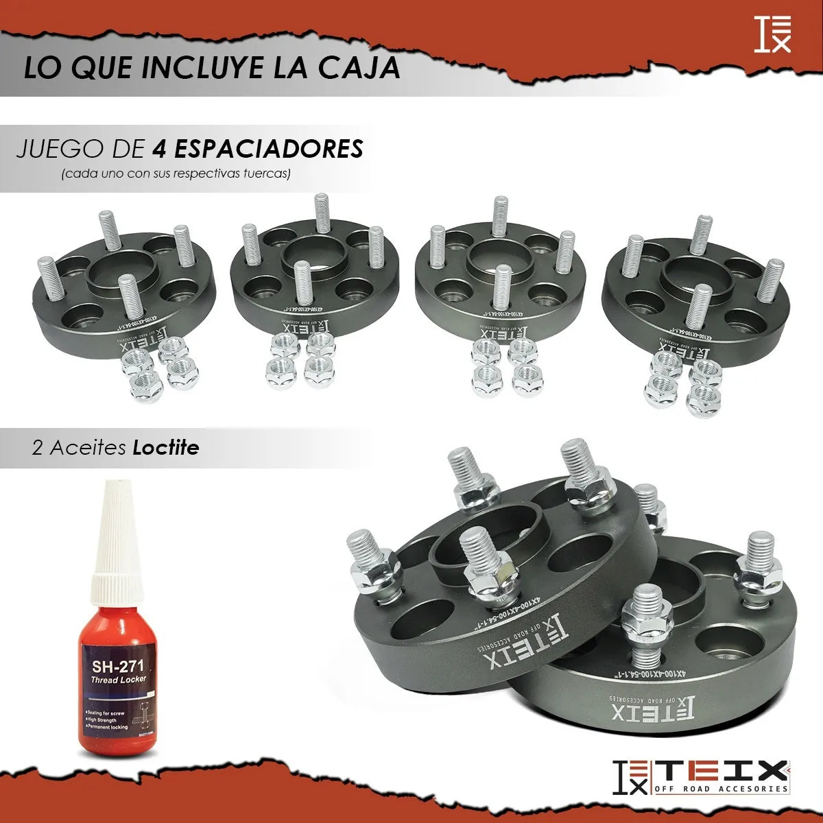 Teix Celica 85-89 Espaciadores Solo 4/100 1 Pulgada