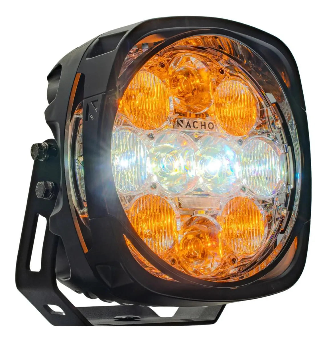 Faro Luz Led Ambar - Blanco Faro Grande Nacho Offroad Amber/white