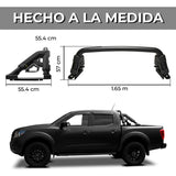 ROLL BAR GO RHINO GR NEGRO PARA PICK UP MID SIZES