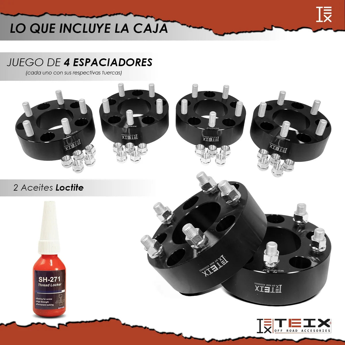 Kit Espaciadores Chevrolet C1500 1981-1999/ GMC SIERRA 1988-1998 C10 1981-1999 5bi 2 PuLG 5/127