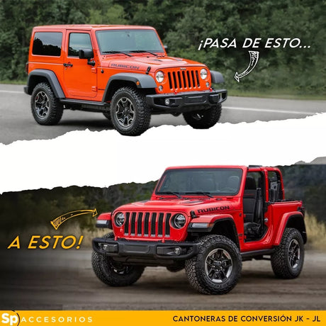 CANTONERAS DELANTERAS CONVERSIÓN PARA JEEP WRANGLER JK A JL