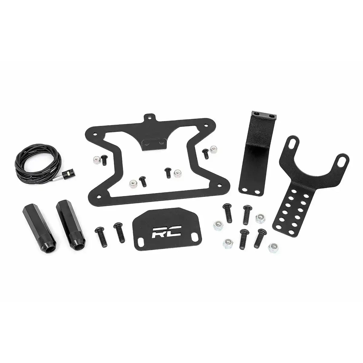 SOPORTE DE REUBICACIÓN DE MATRICULA ROUGH COUNTRY PARA JEEP WRANGLER JL 2018 - 2024